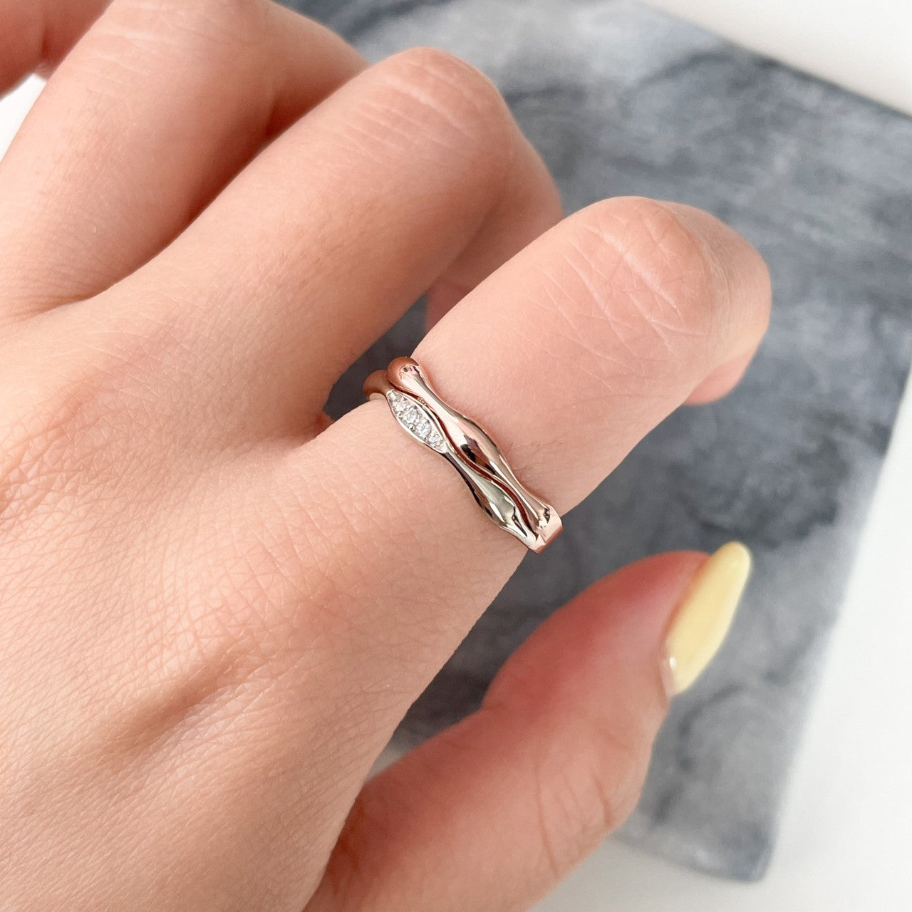 Wave Double Ring