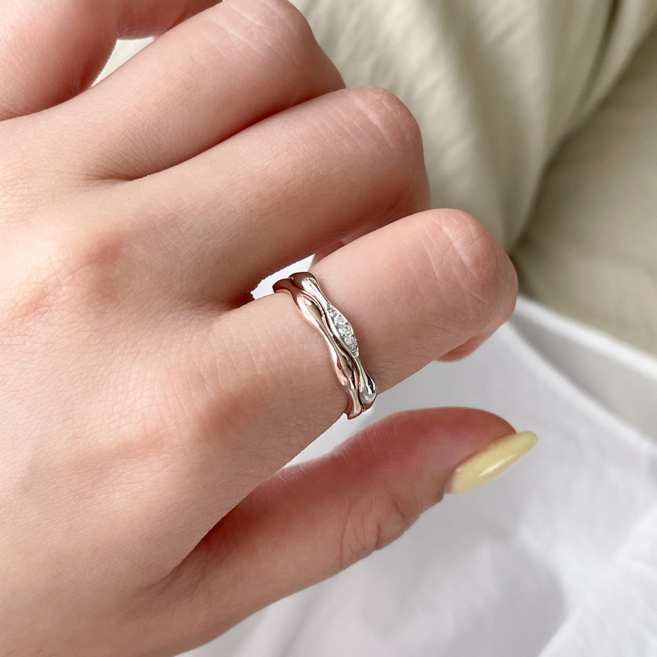 Wave Double Ring