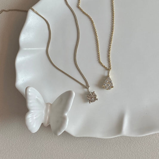 Tear Drop & Round Pendant