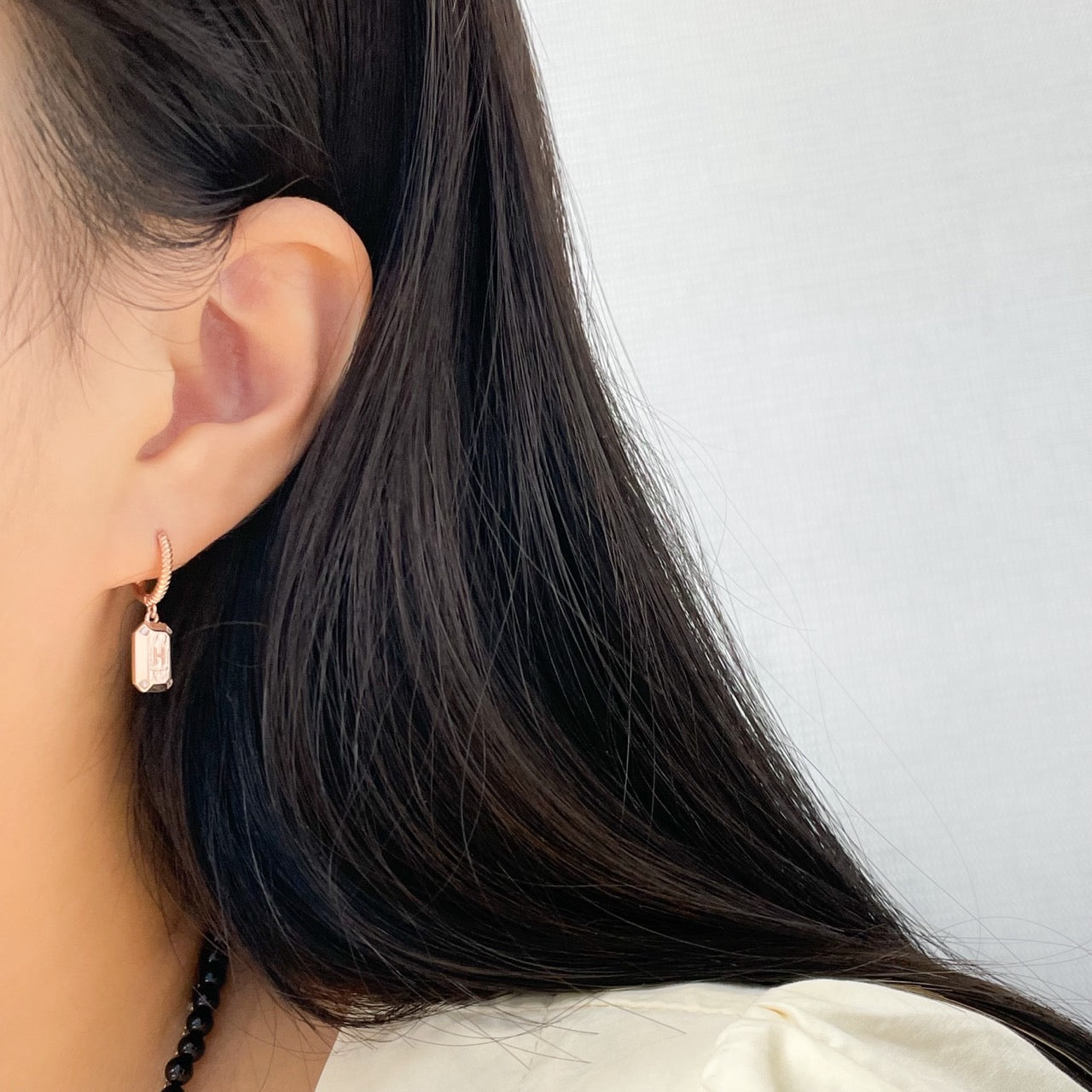 H Rectangle Earrings
