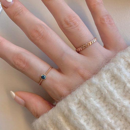 Blue Diamond & Chain Ring