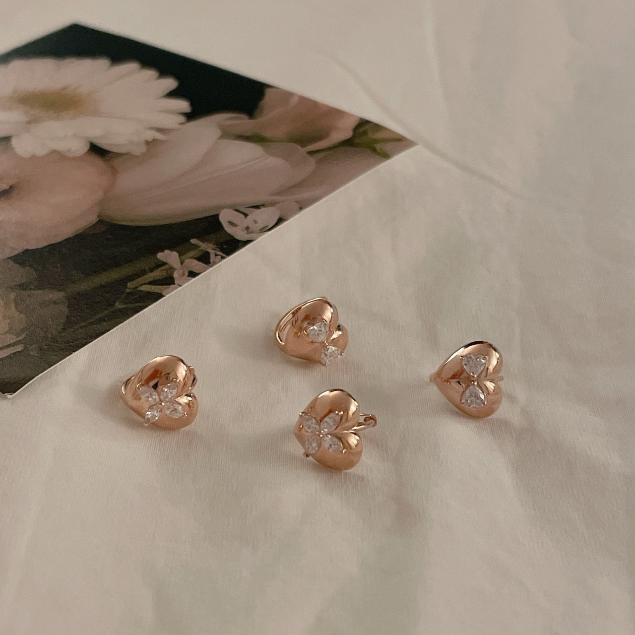 Heart Huggie Earrings