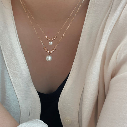 Beaded Ball Pearl Necklace