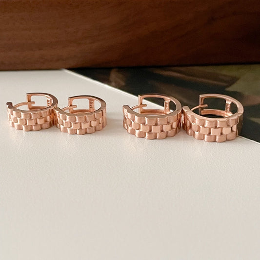 Watch Band Hoop Earrings