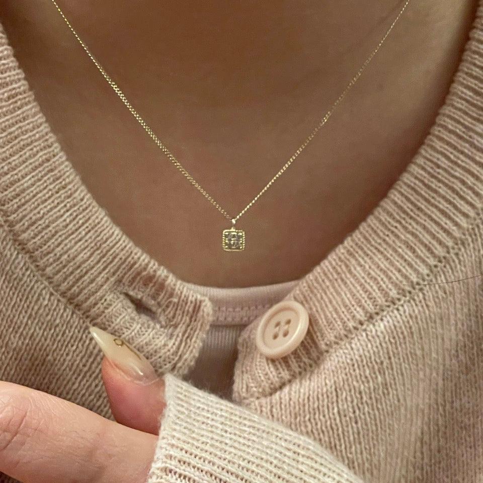 Square Charm Necklace