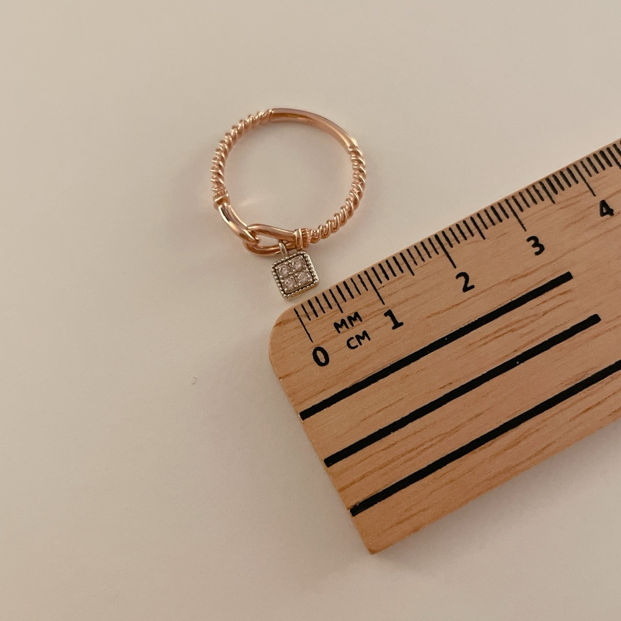 Square Charm Ring