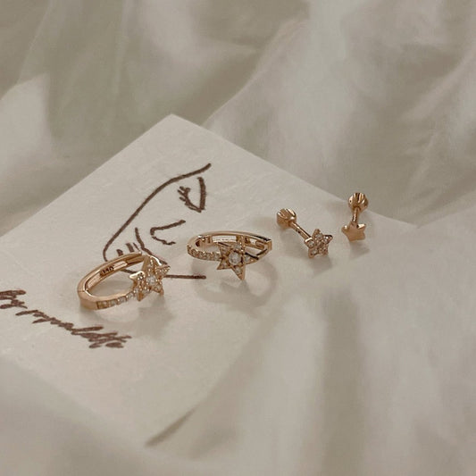 Star Earrings & Piercing
