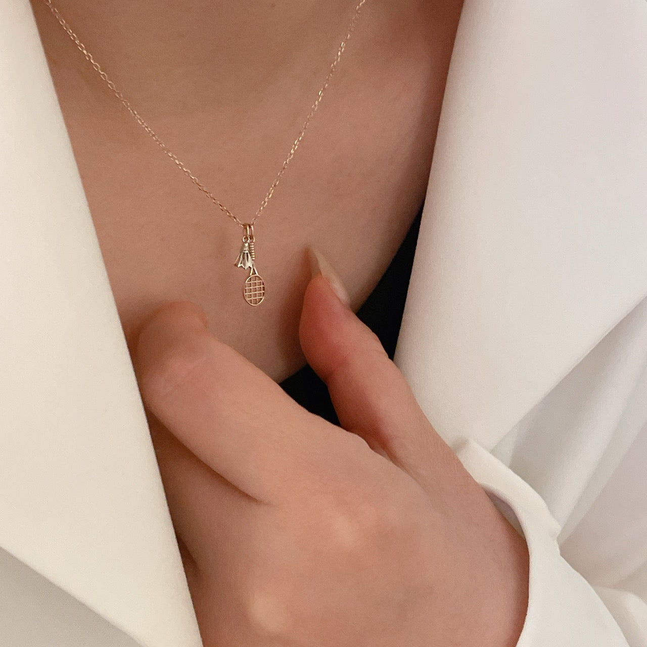 Badminton Racket Necklace