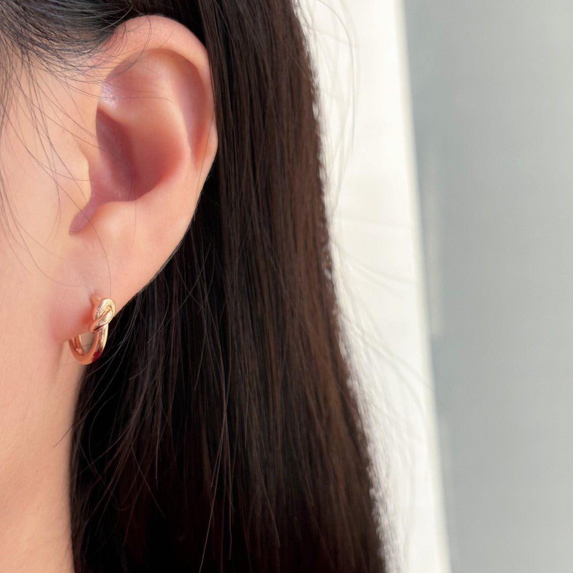 Knot Hoop Earrings
