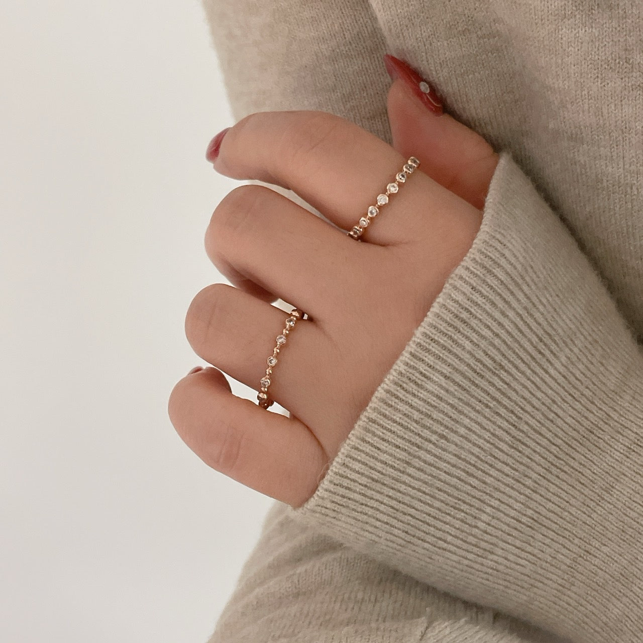 Beaded CZ Ring