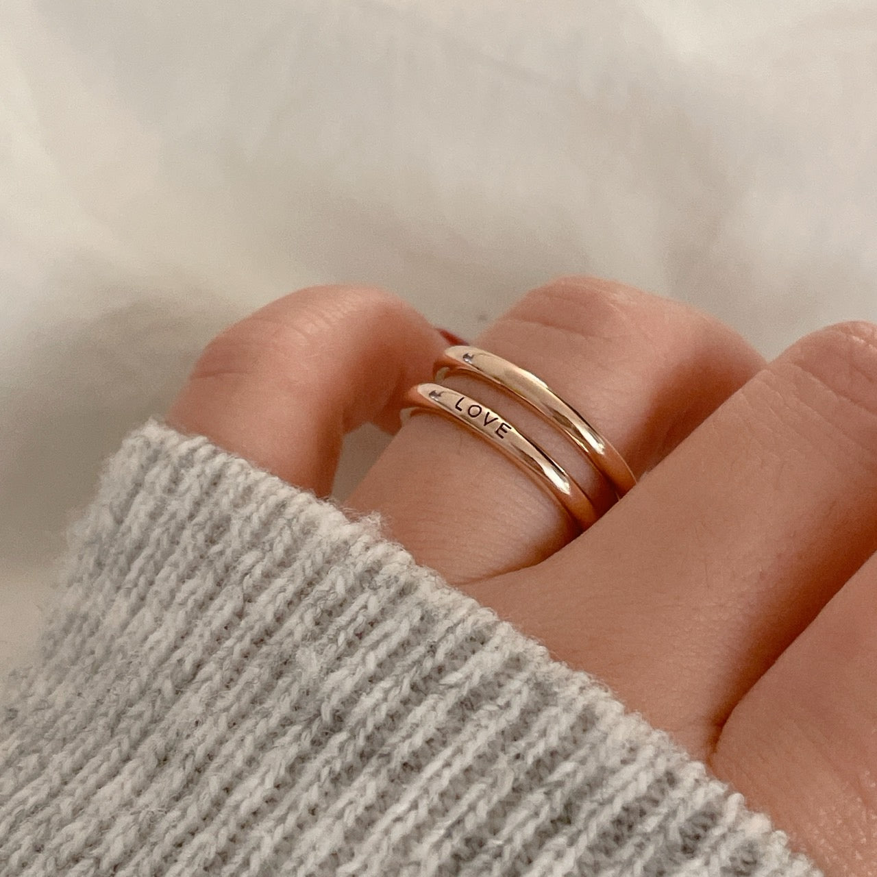Engraved Love Ring