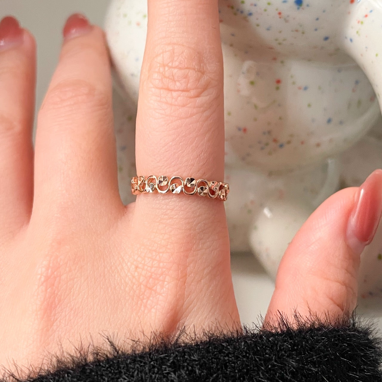 Rounded wave ring