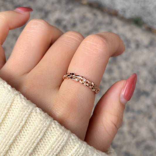 Braided Gold Band Ring