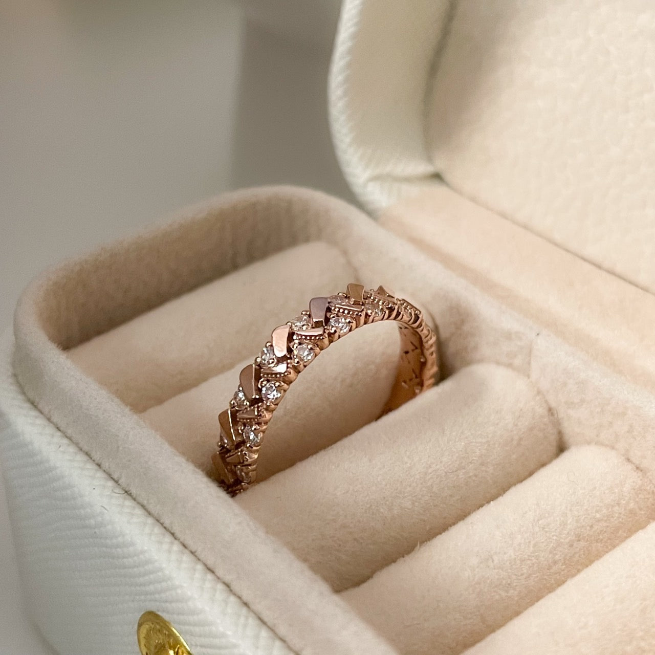 CZ Cluster Band Ring