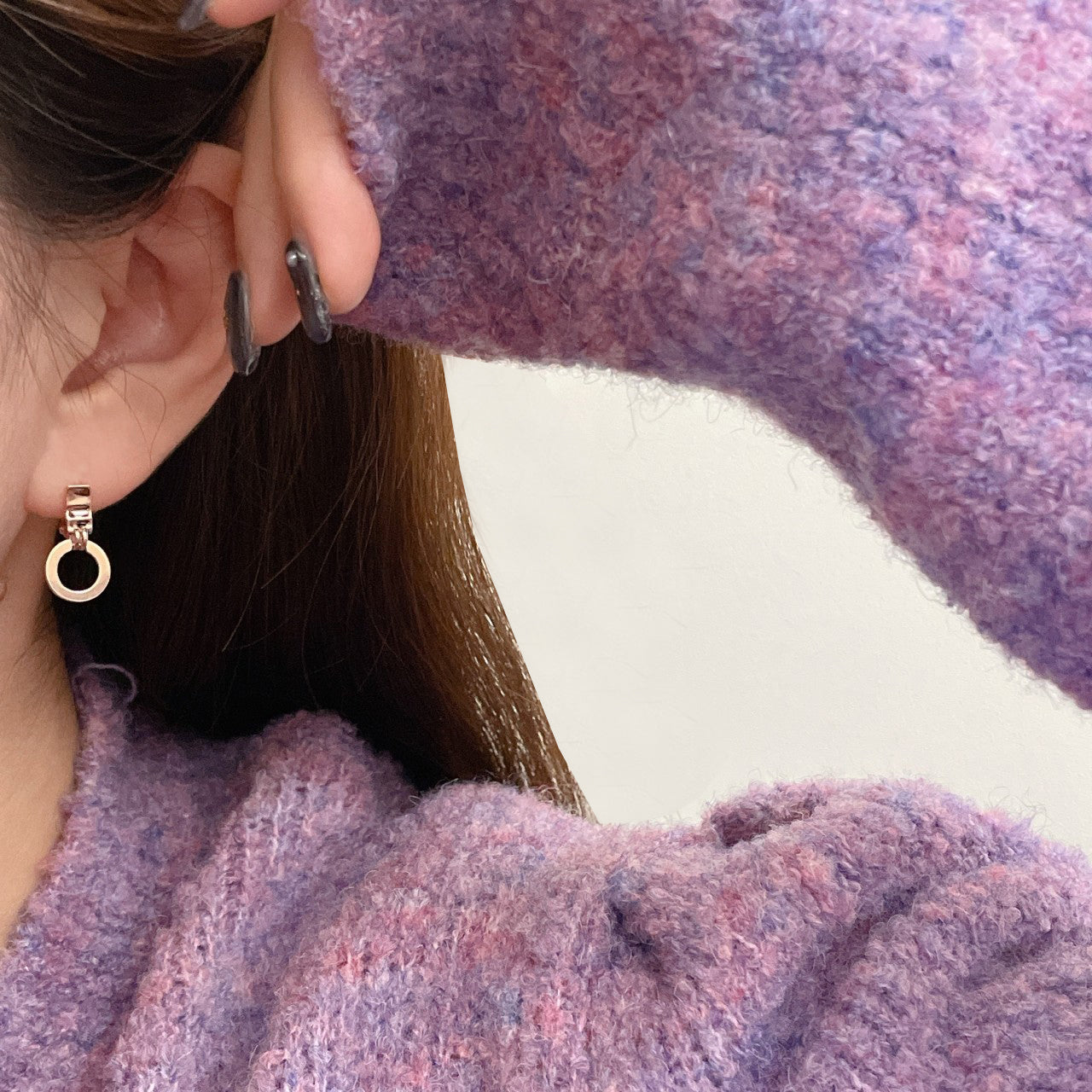 Open Circle Drop Earrings