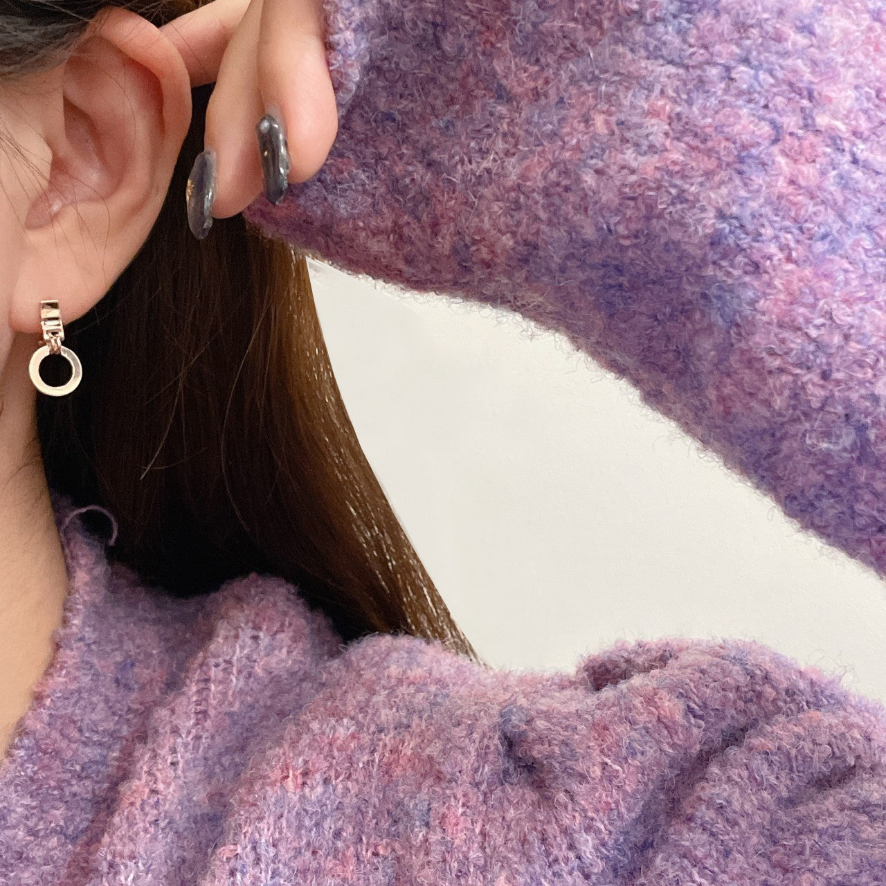 Open Circle Drop Earrings