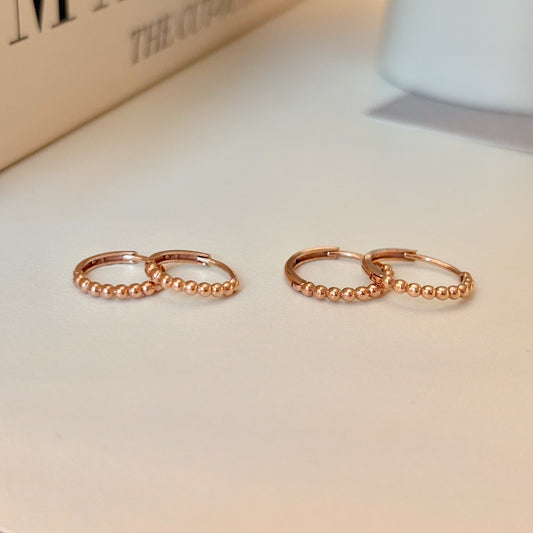 Beaded Huggie Earrings