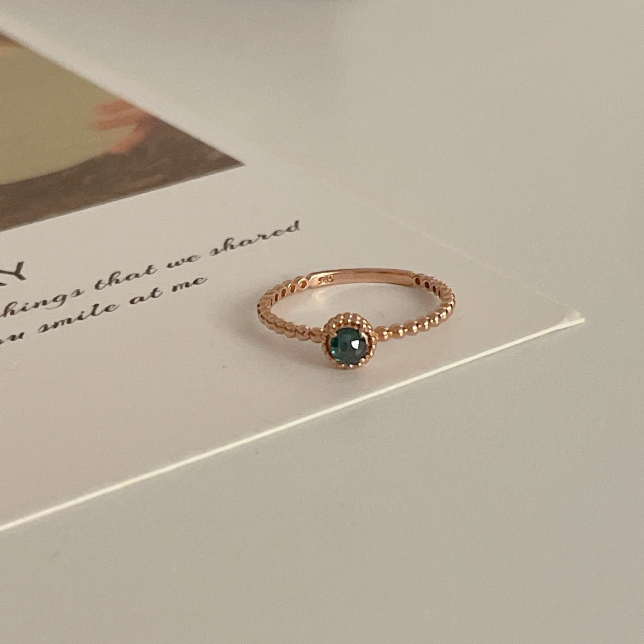 Blue Diamond Ring