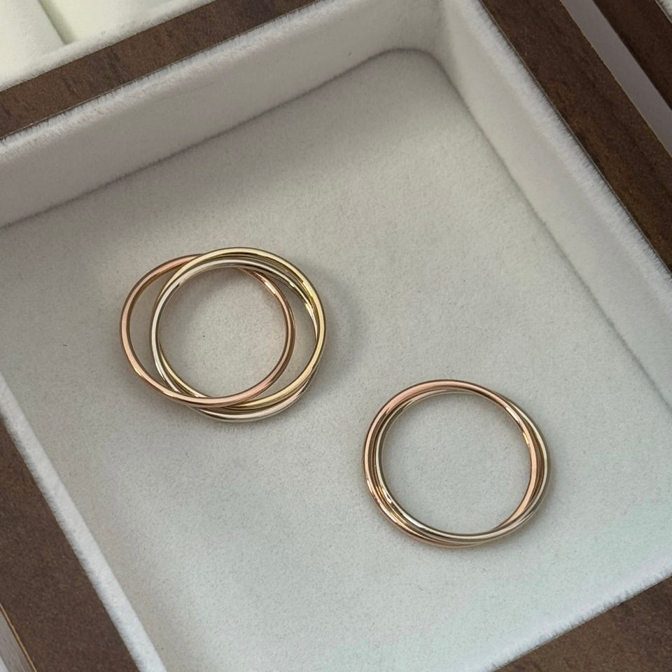 Tricolor Rolling Rings Set
