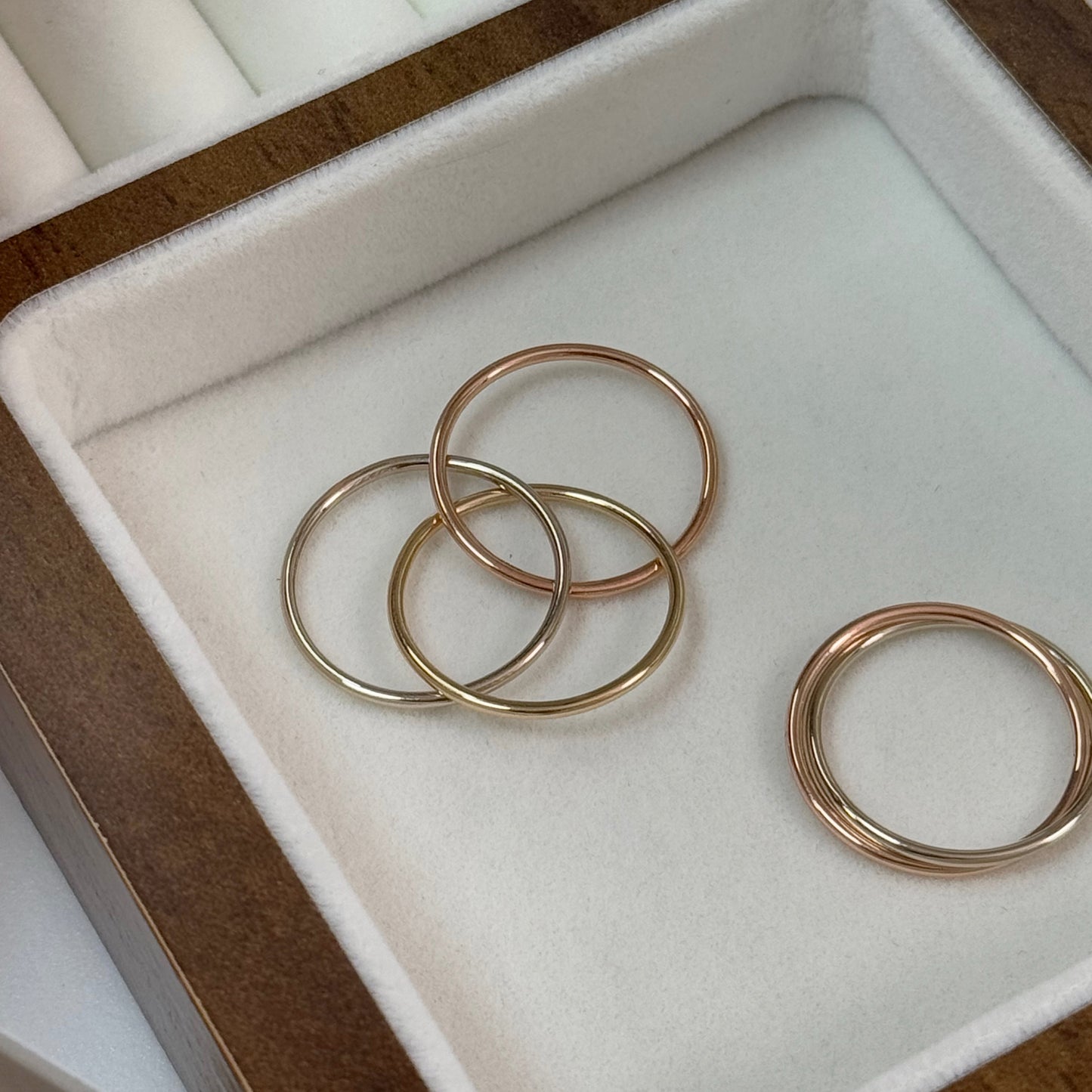 Tricolor Rolling Rings Set