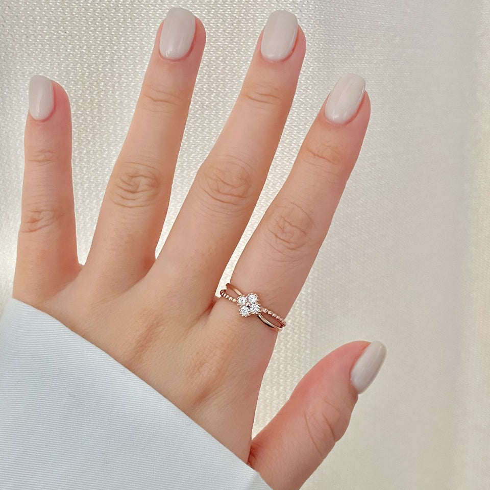 Clover Double Row Ring