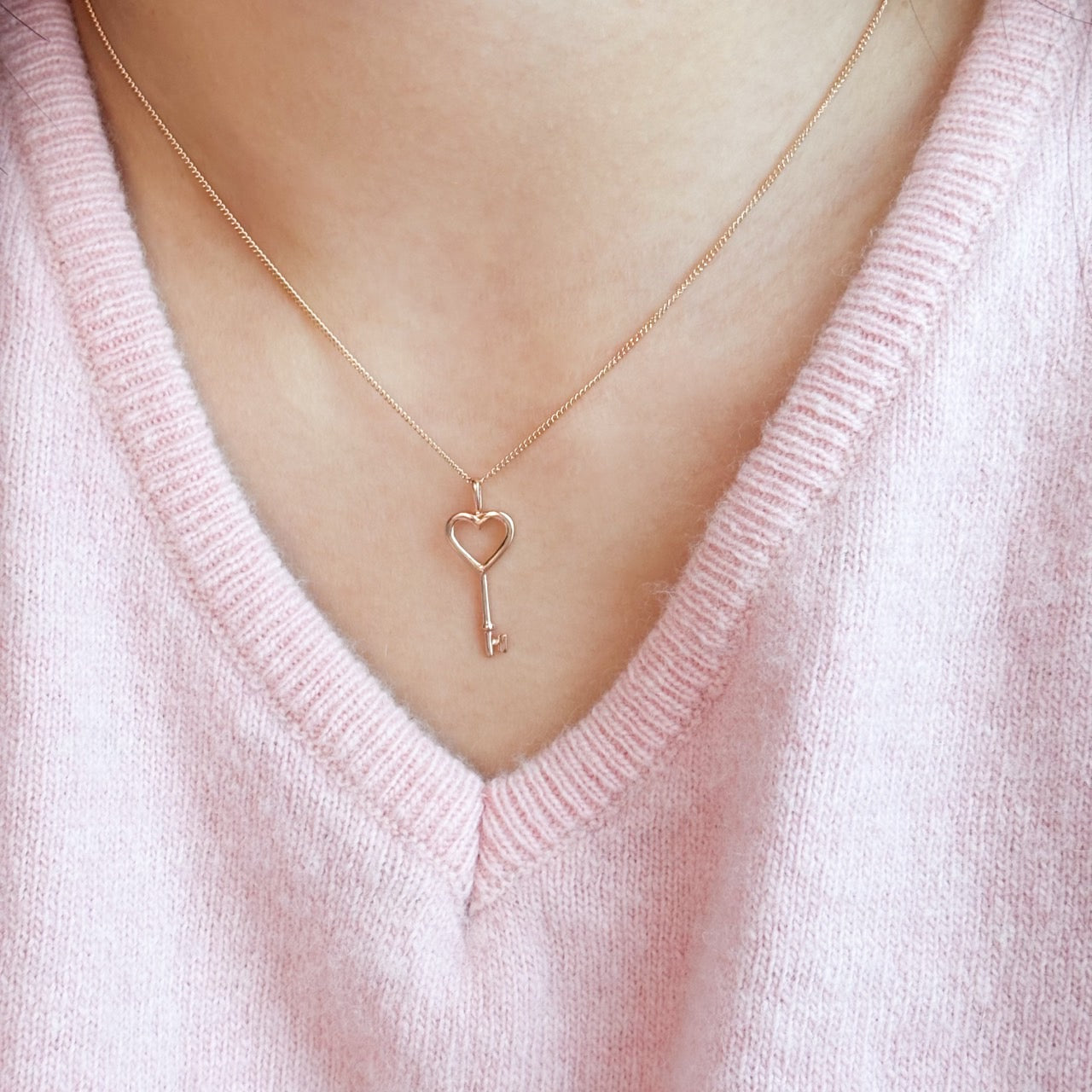 Heart Key Necklace