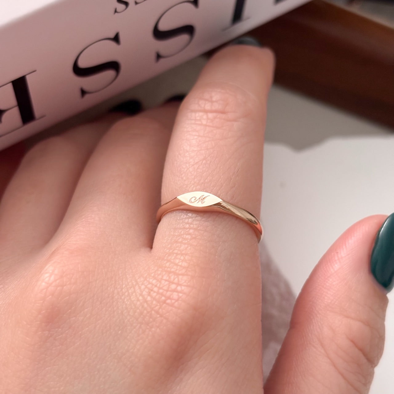 Initial Gold Ring