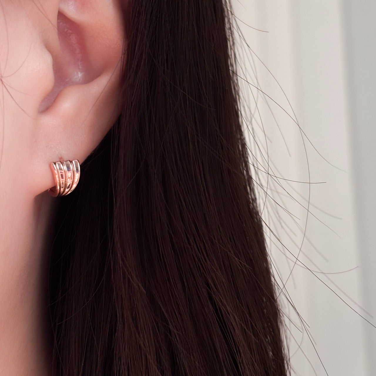 Ribbed Hoop Earrings