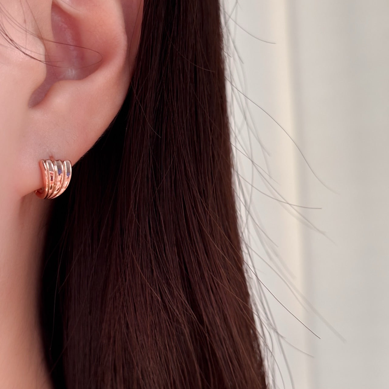 Ribbed Hoop Earrings