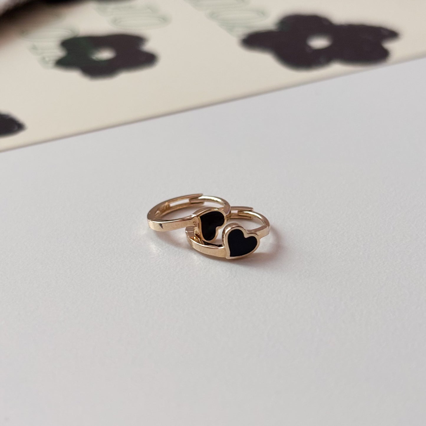 Black Heart Earrings