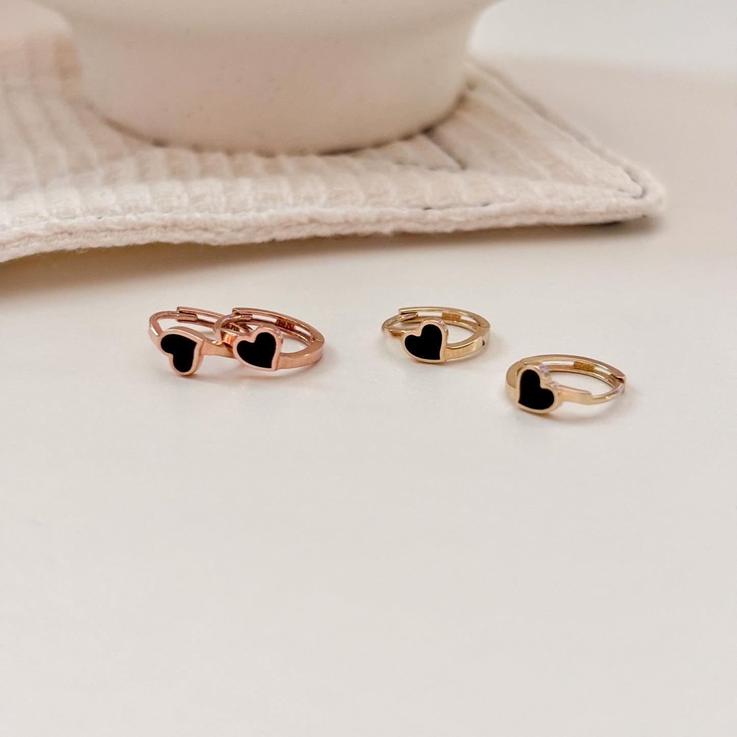 Black Heart Earrings