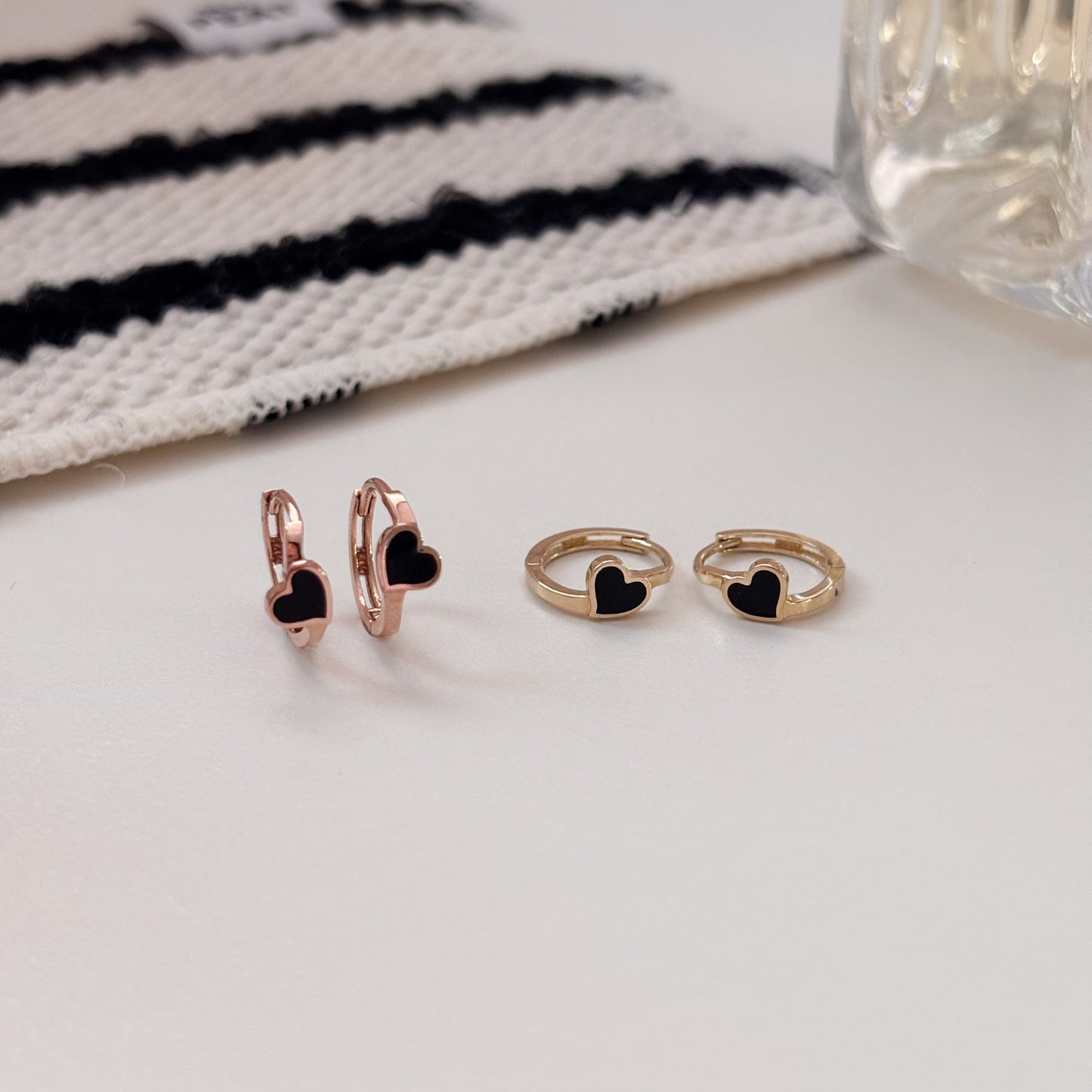 Black Heart Earrings
