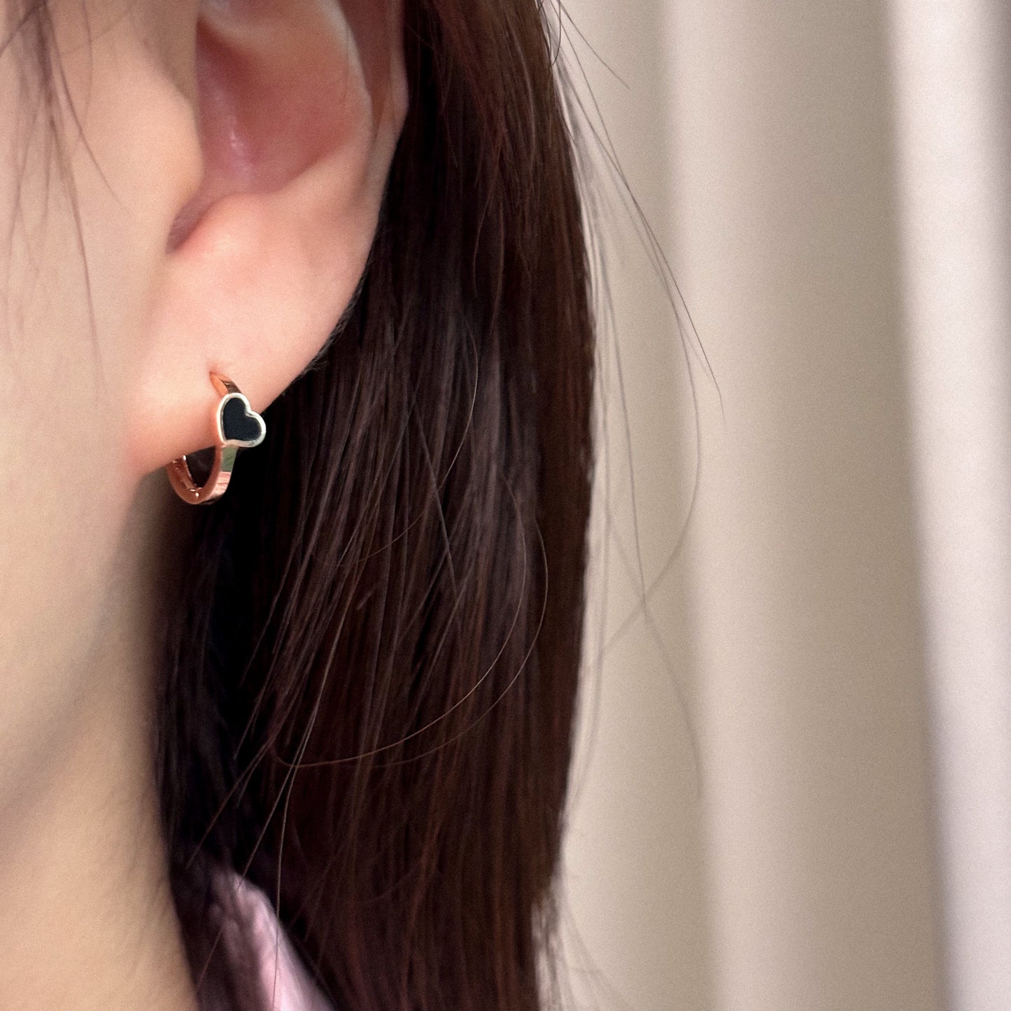 Black Heart Earrings