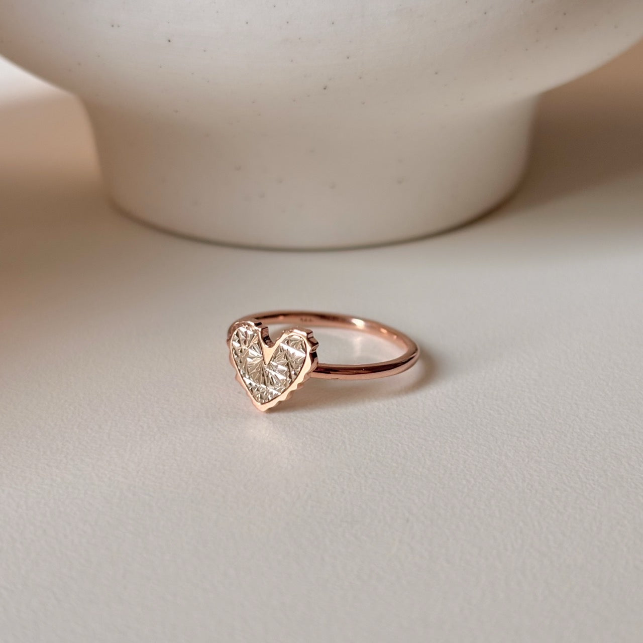 Two Tone Heart Ring
