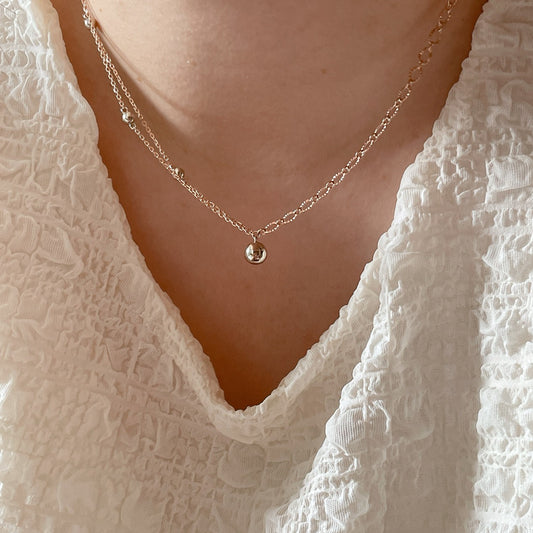 Two Tone Ball Chain Necklace