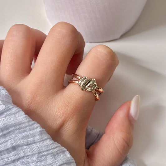 Two Tone Knot Ring