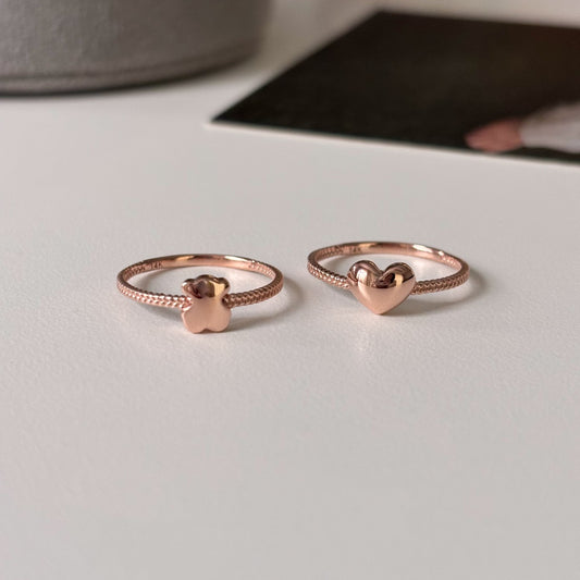 Bear & Heart Ring