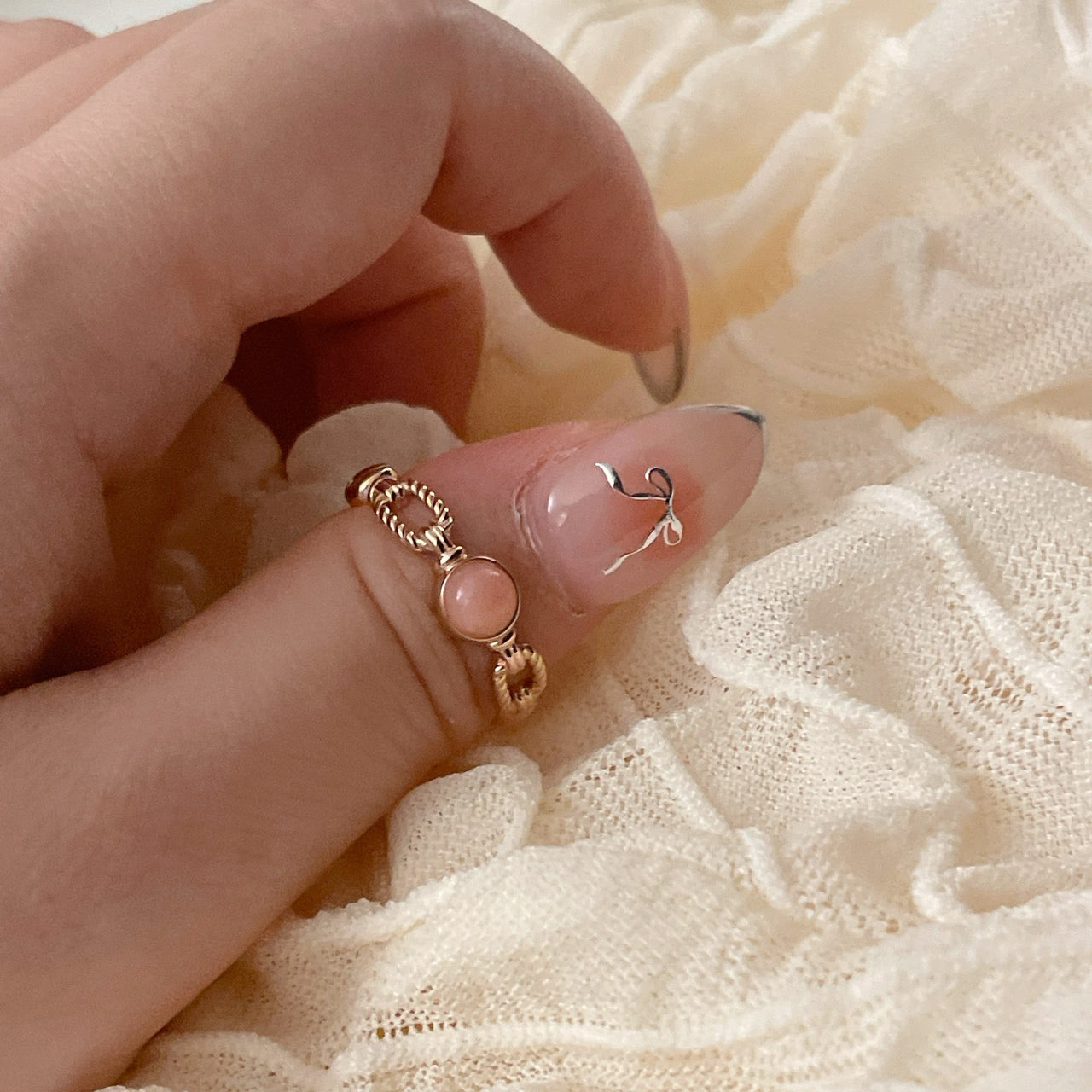 Pink Opal Ring