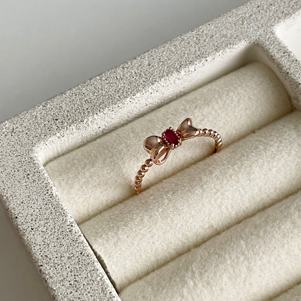 Ruby Bow Ring