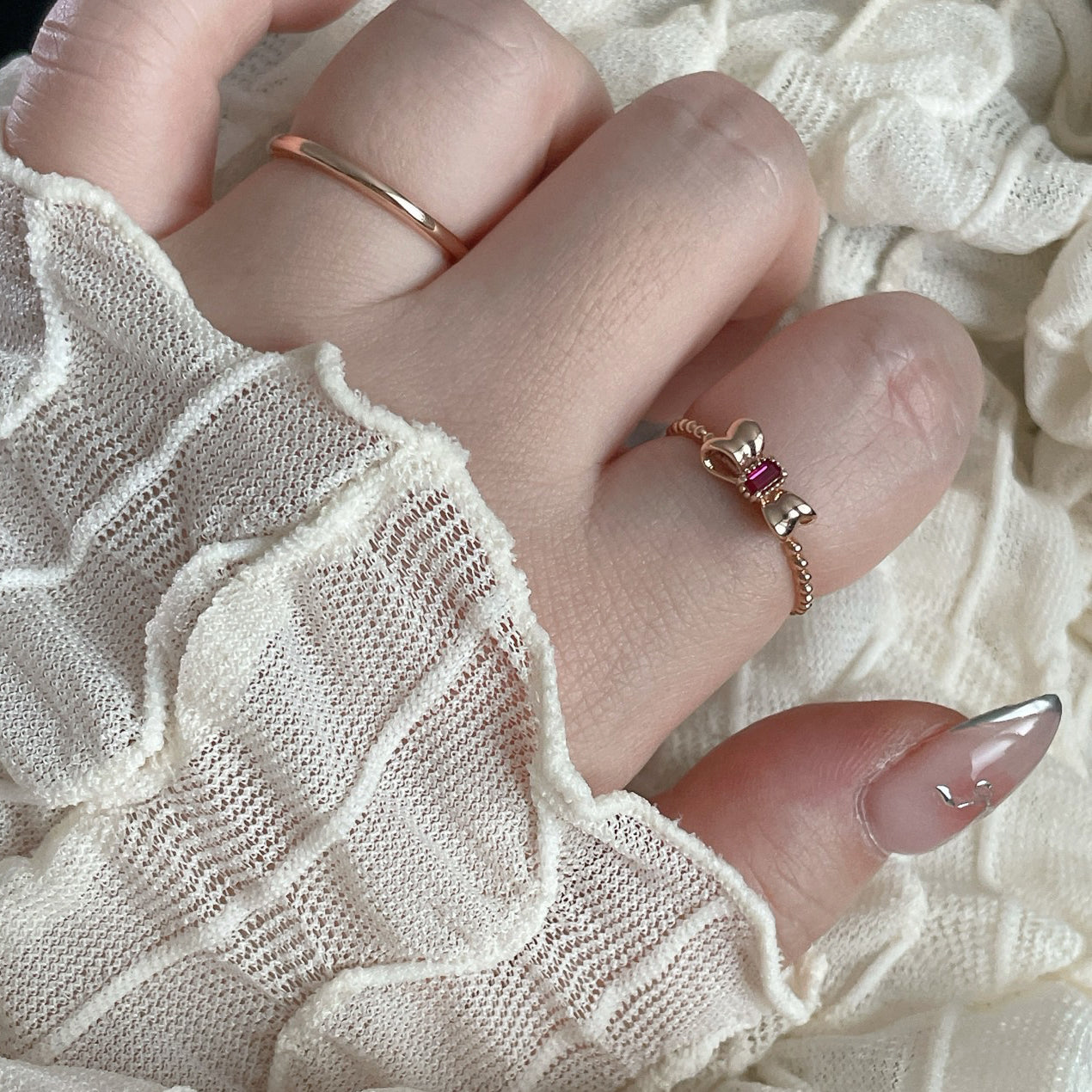 Ruby Bow Ring