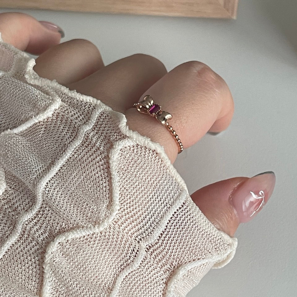 Ruby Bow Ring