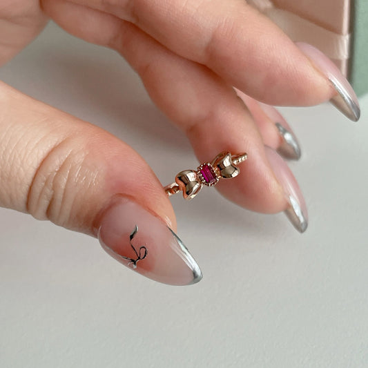 Ruby Bow Ring