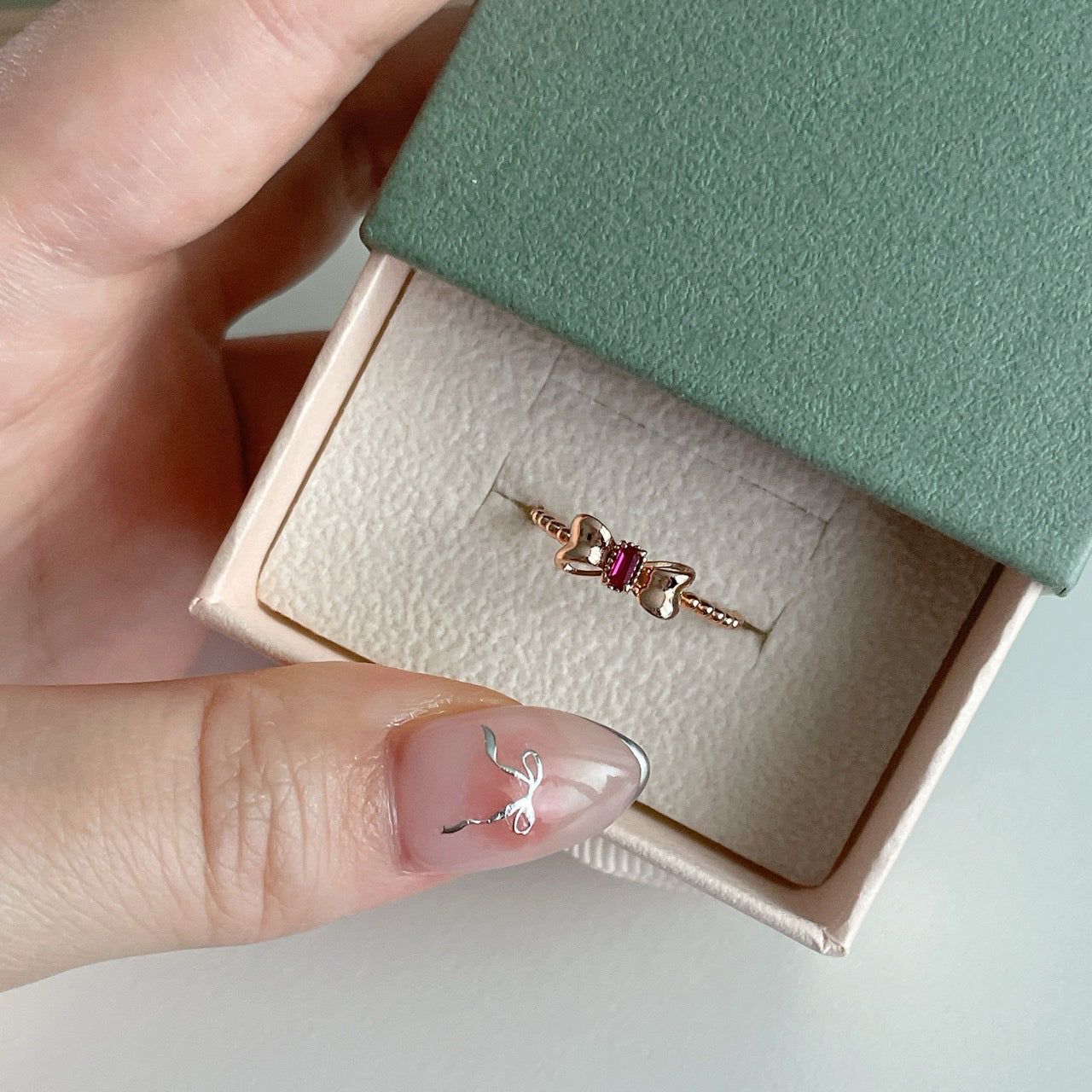 Ruby Bow Ring
