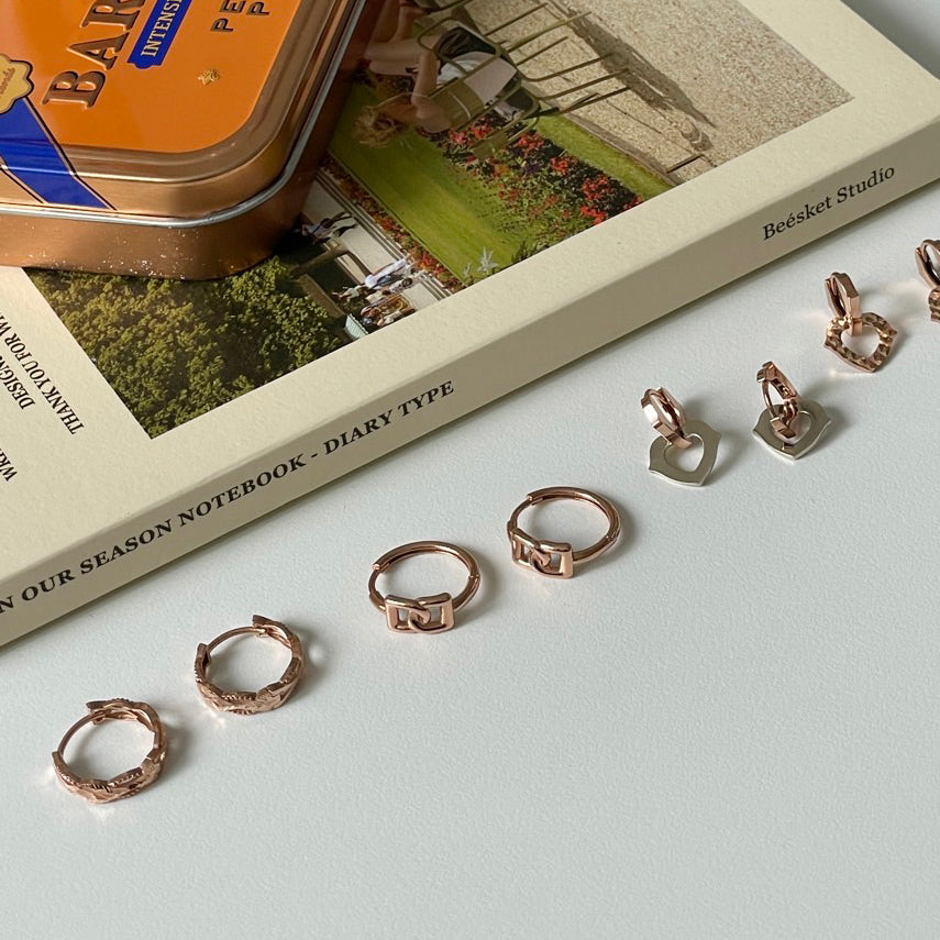 Textured Huggie Earrings