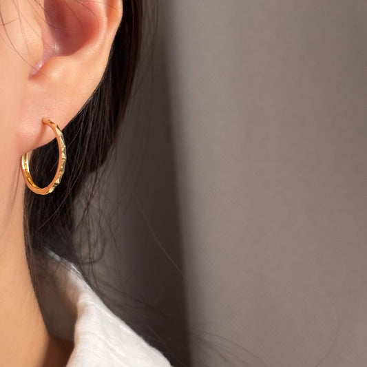 Textured Hoop Earrings