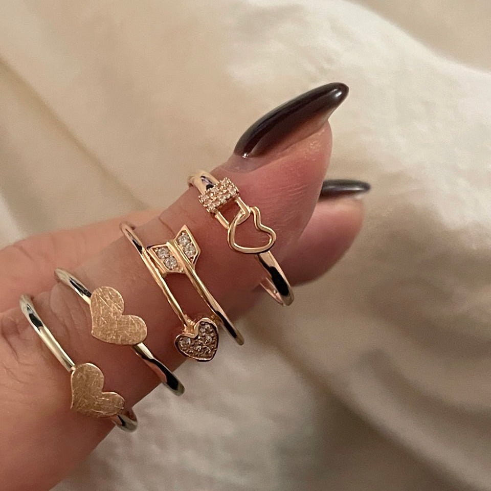 Heart Arrow Ring