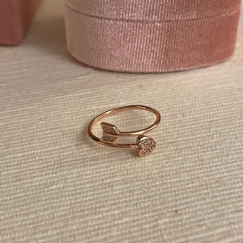 Heart Arrow Ring