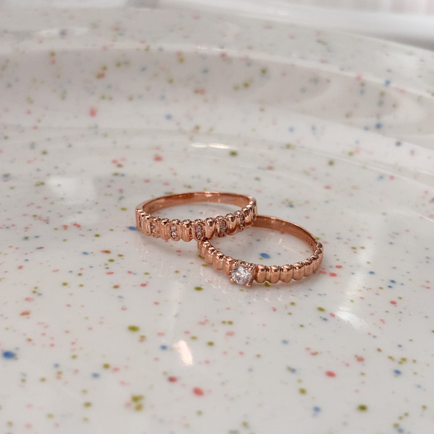Ripped Bead Promise Ring