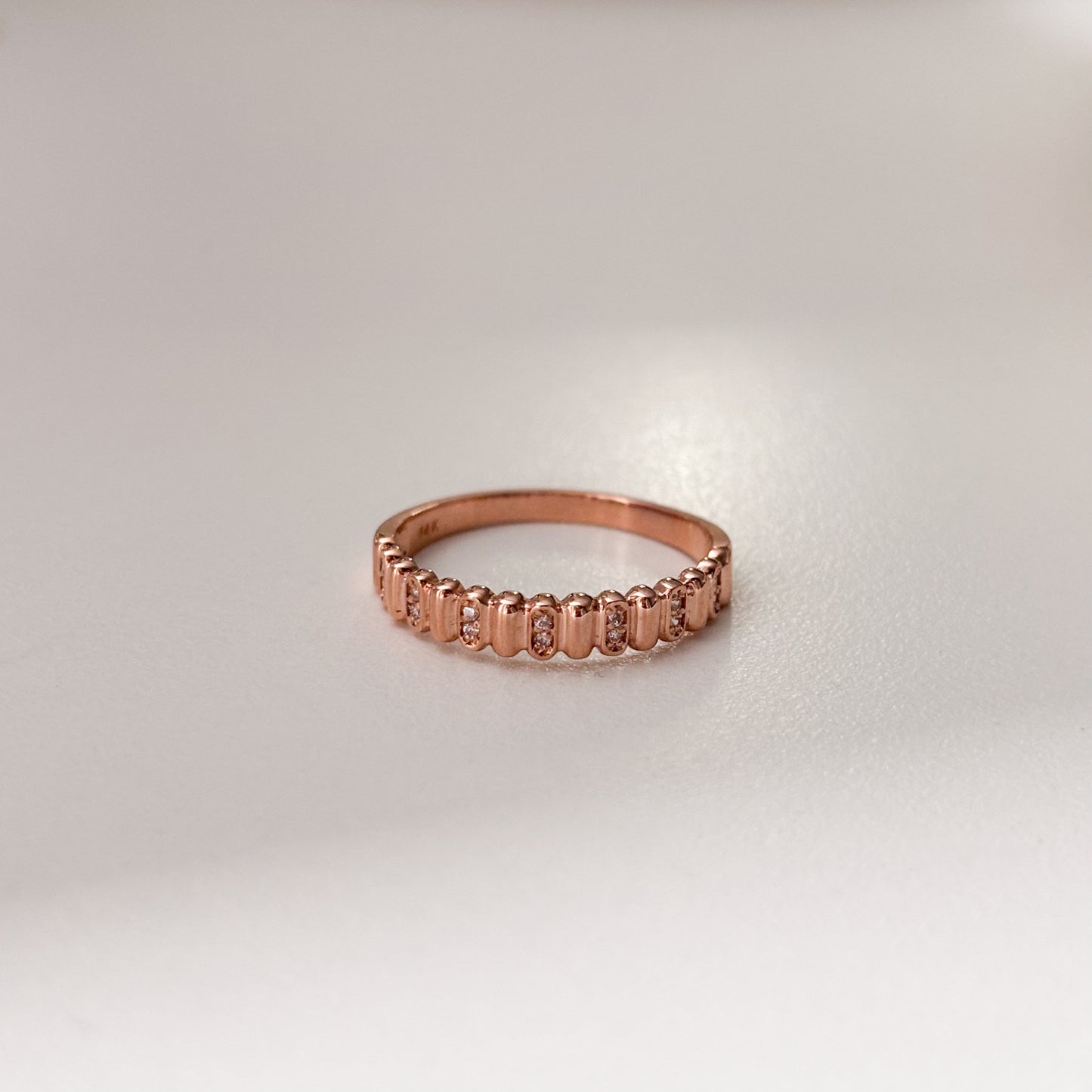 Ripped Bead Promise Ring