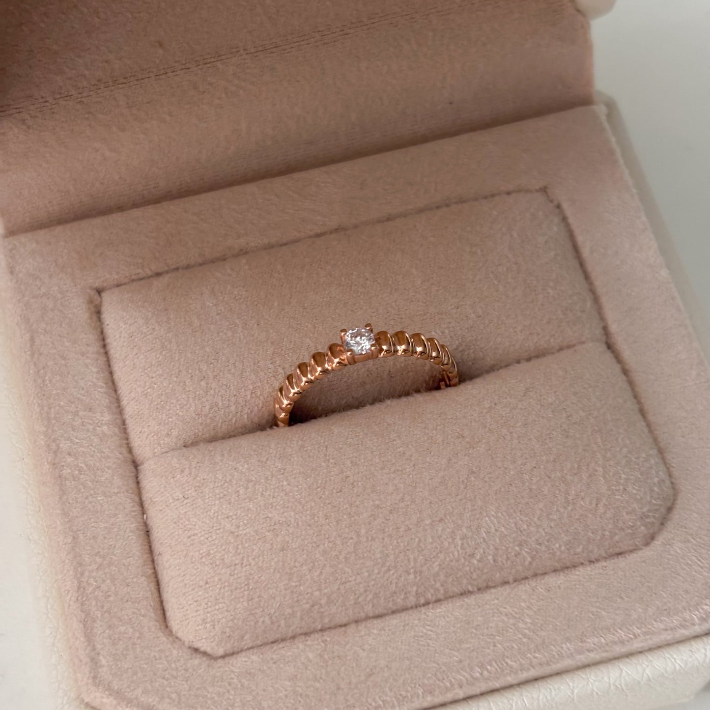 Ripped Bead Promise Ring